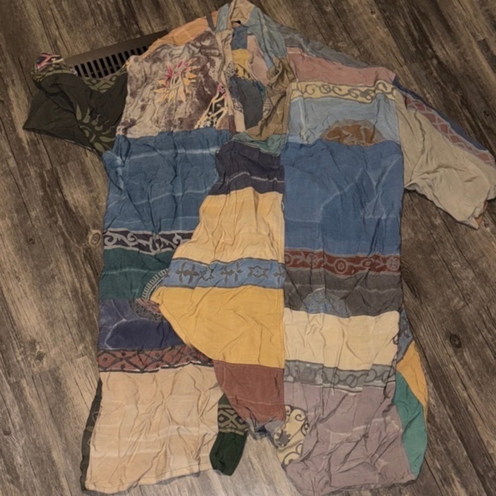 Vintage Wild thing of San Francisco Wild woman patchwork kimona - one size